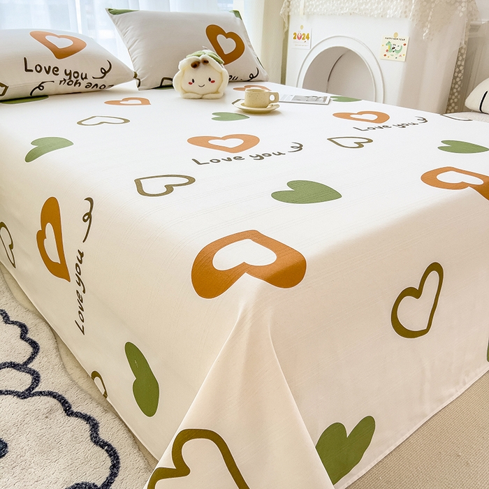 91家纺网 家纺一手货源 找家纺 芃成家纺 2024新款老粗布床单款 总2 甜心之约