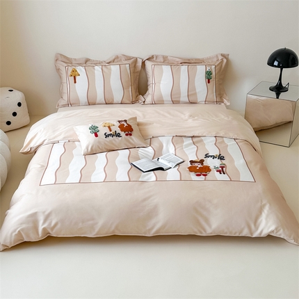 91家纺网 家纺一手货源 找家纺 （总）名品优仓 2024新款大版数码印花定位水洗棉四件套系列