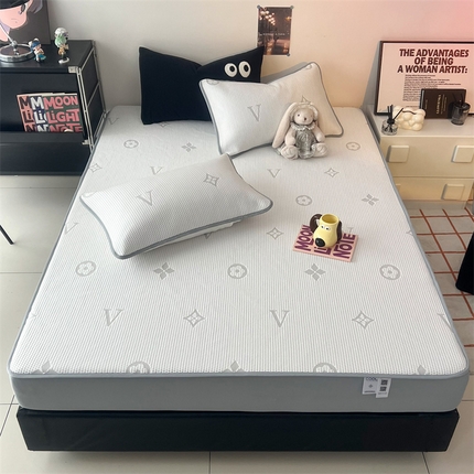 91家纺网 家纺一手货源 找家纺 HL原创 2024新款PE聚乙稀纤维-冰魔豆凉席 轻奢-灰（平铺款）