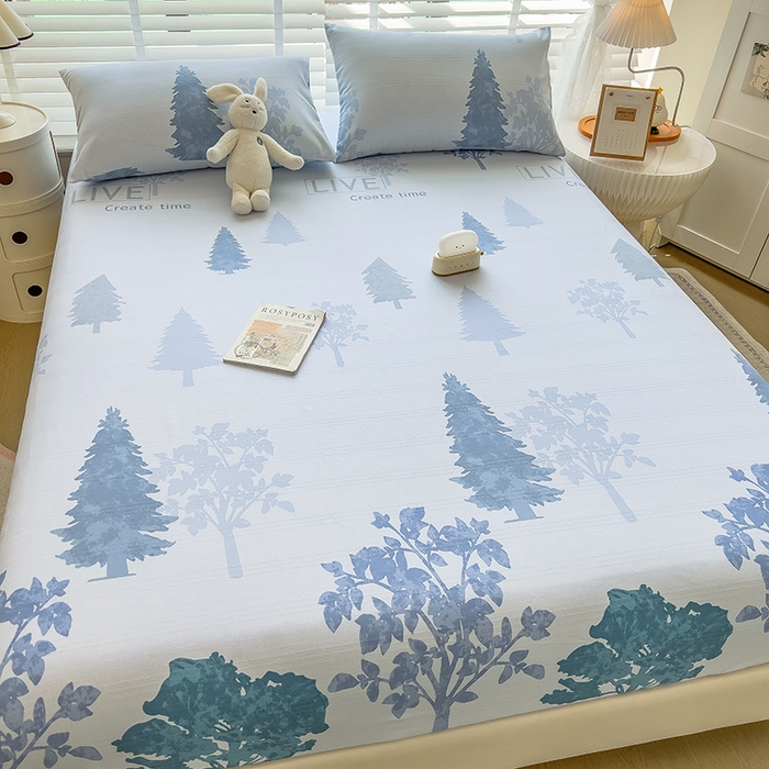 91家纺网 家纺一手货源 找家纺 芃成 2024新款老粗布床笠款 总1 北欧风情