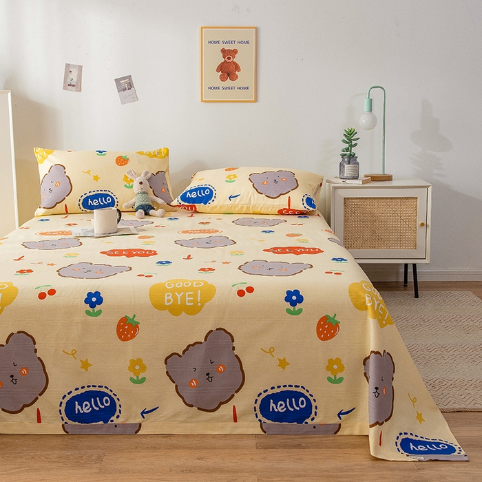 91家纺网 家纺一手货源 找家纺 芃成 2024新款老粗布床笠款 总1 好朋友