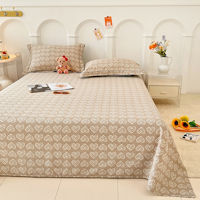 91家纺网 家纺一手货源 找家纺 卡普家居 2024新款全棉磨毛加厚四件套系列-单床单 桑尼