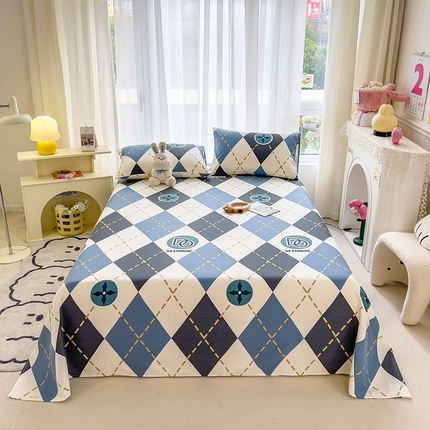 芃成家纺 2024新款老粗布床单款 总2 英伦时尚