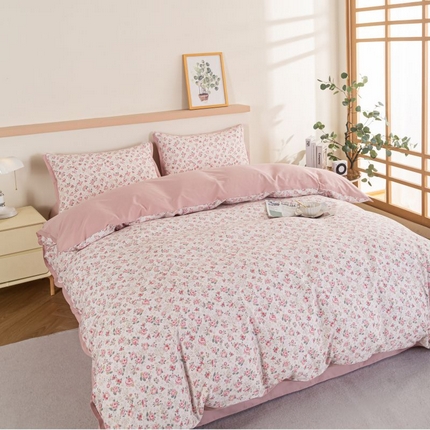 优姿家纺 新款纯棉长绒棉小清新ins风印花四件套-系列二 伊朵