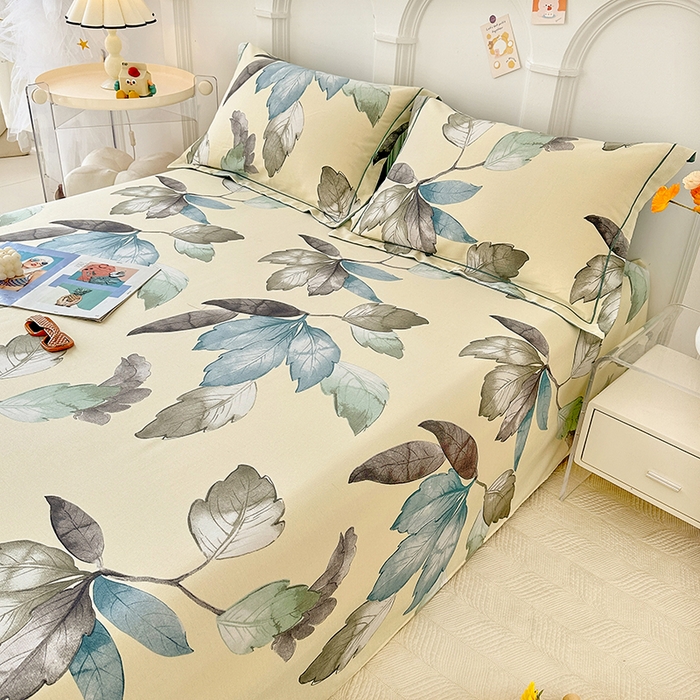 91家纺网 家纺一手货源 找家纺 卡普家居 2024新款全棉磨毛加厚四件套系列-单床单 水墨江南