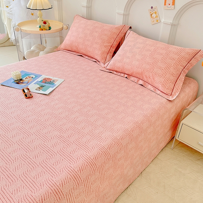 91家纺网 家纺一手货源 找家纺 卡普家居 2024新款全棉磨毛加厚四件套系列-单床单 莫尔