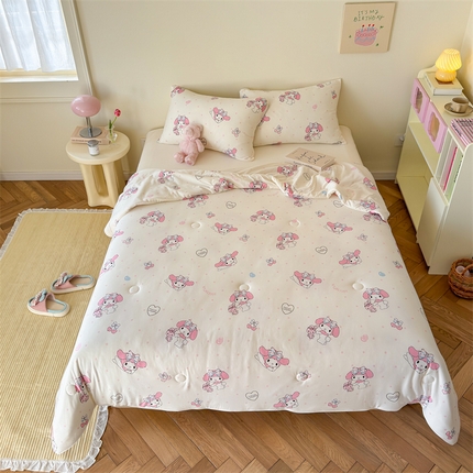 名兮家居 2024新款针织棉夏凉被三丽鸥系列 樱桃美乐蒂