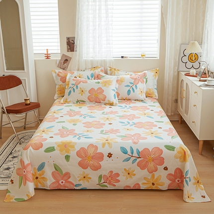 91家纺网 家纺一手货源 找家纺 （总）钰伶 2025新款全棉简约12868纯棉单床单