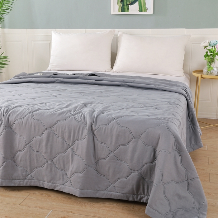 91家纺网 家纺一手货源 找家纺 水洗棉夏被夏凉被空调被超声波压花礼品直播供应链引流爆款 水洗棉-灰