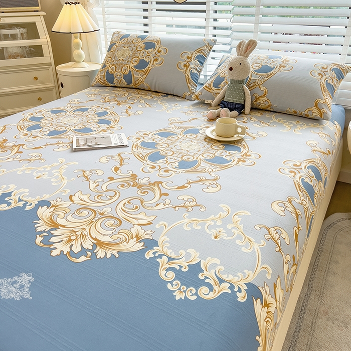 91家纺网 家纺一手货源 找家纺 芃成 2024新款老粗布床笠款 总1 春季物语