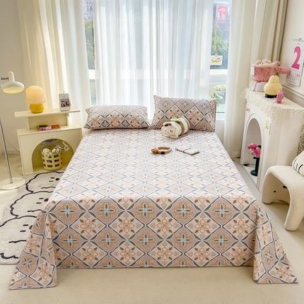 91家纺网 家纺一手货源 找家纺 （总）芃成家纺 2024新款老粗布床单款 总2