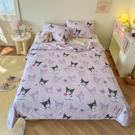 名兮家居 2024新款针织棉夏凉被三丽鸥系列 情书库洛米