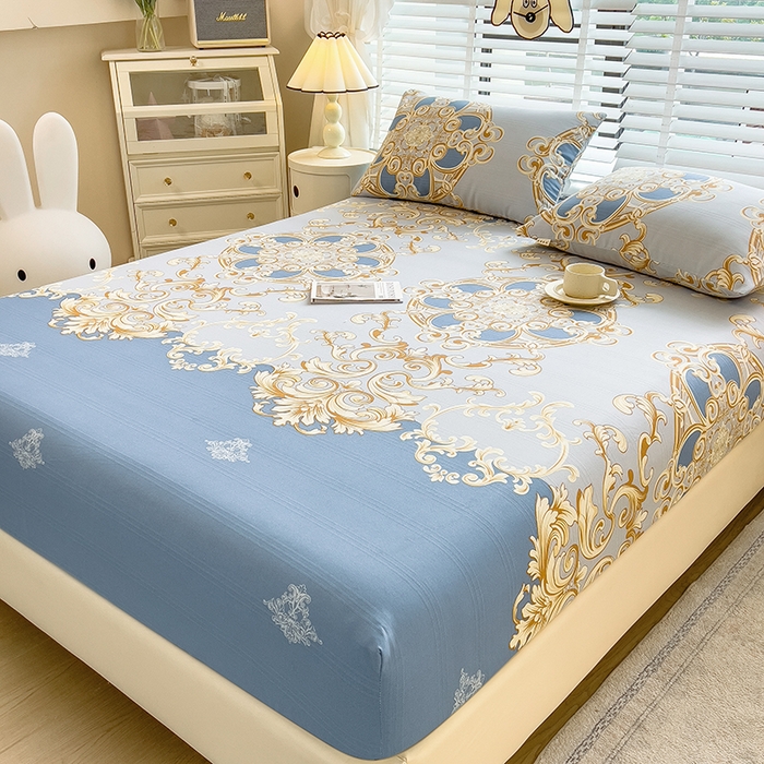 91家纺网 家纺一手货源 找家纺 芃成 2024新款老粗布床笠款 总1 春季物语