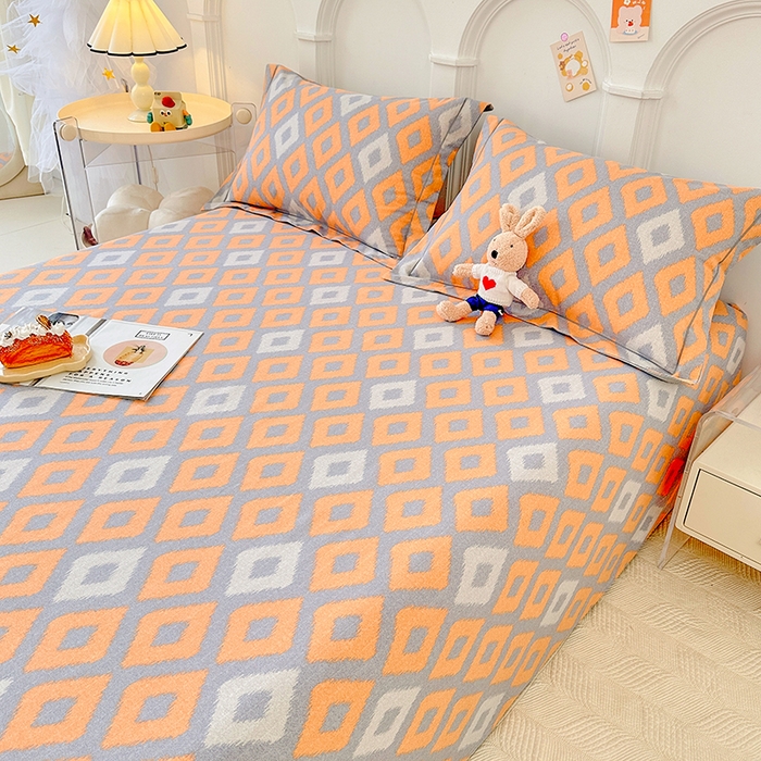 91家纺网 家纺一手货源 找家纺 卡普家居 2024新款全棉磨毛加厚四件套系列-单床单 伊格