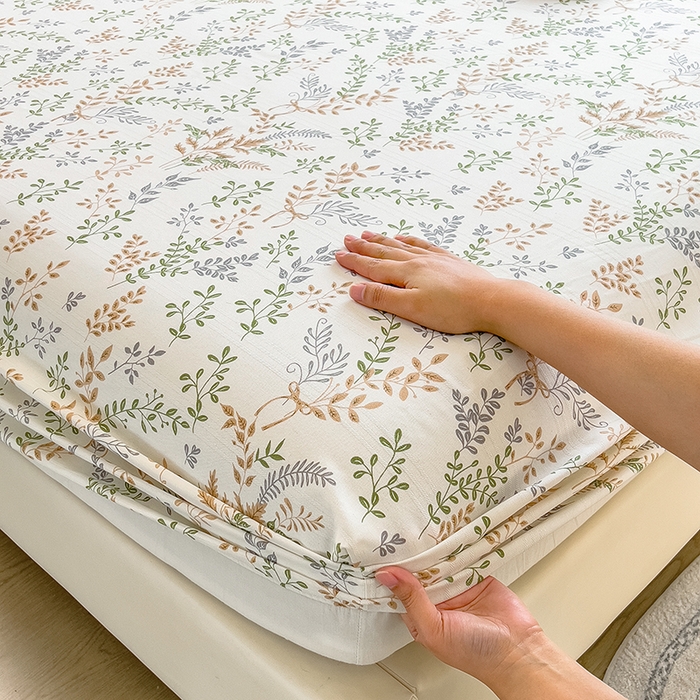 91家纺网 家纺一手货源 找家纺 芃成 2024新款老粗布床笠款 总2 悠悠花语