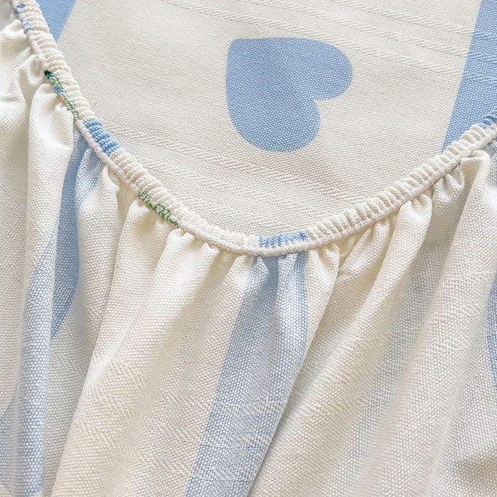 91家纺网 家纺一手货源 找家纺 芃成 2024新款老粗布床笠款 总2 小萌狗-蓝