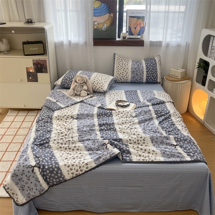 91家纺网 家纺一手货源 找家纺 HL原创 2024新款全棉法式大豆被夏被 XB-繁花