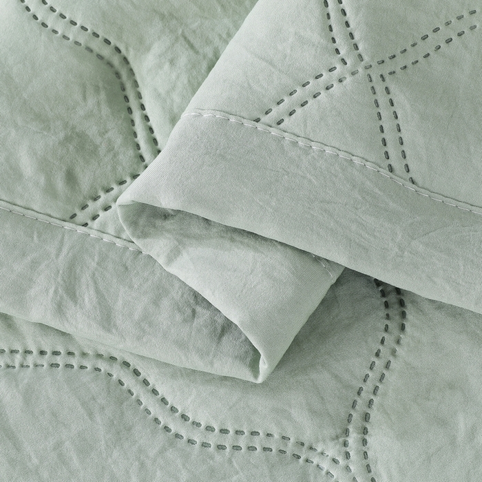 91家纺网 家纺一手货源 找家纺 水洗棉夏被夏凉被空调被超声波压花礼品直播供应链引流爆款 水洗棉-绿