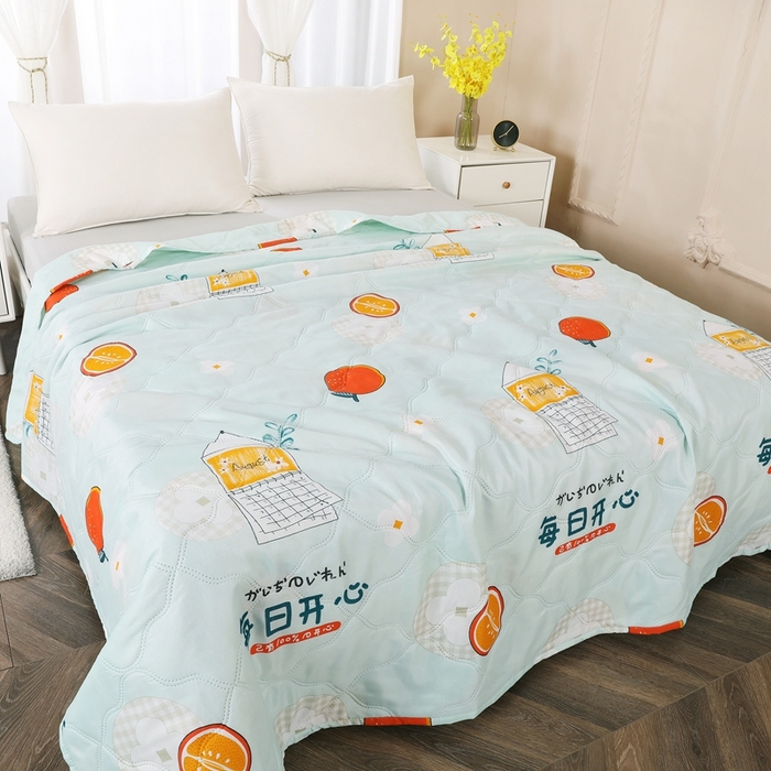 91家纺网 家纺一手货源 找家纺 钻石绒便宜夏被夏凉被空调被超声波压花礼品直播供应链引流爆款 橙意满满