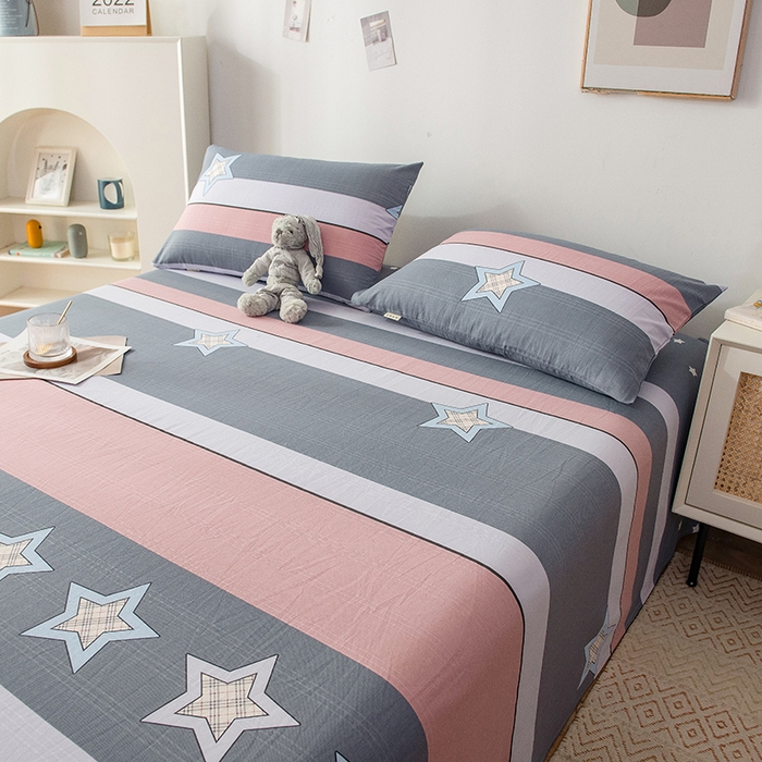 91家纺网 家纺一手货源 找家纺 芃成 2024新款老粗布床笠款 总2 时尚星光