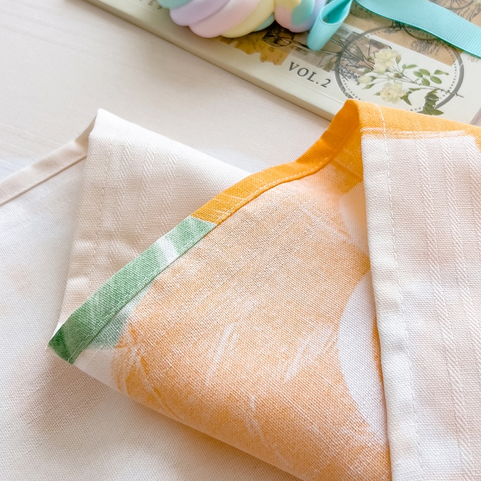 91家纺网 家纺一手货源 找家纺 芃成家纺 2024新款老粗布床单款 玛奇朵-桔