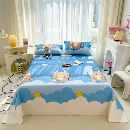 91家纺网 家纺一手货源 找家纺 芃成家纺 2024新款老粗布床单款 总2 星空猛兽