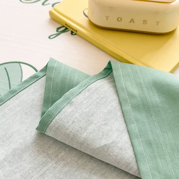 91家纺网 家纺一手货源 找家纺 芃成家纺 2024新款老粗布床单款 总2 清韵幽香-绿