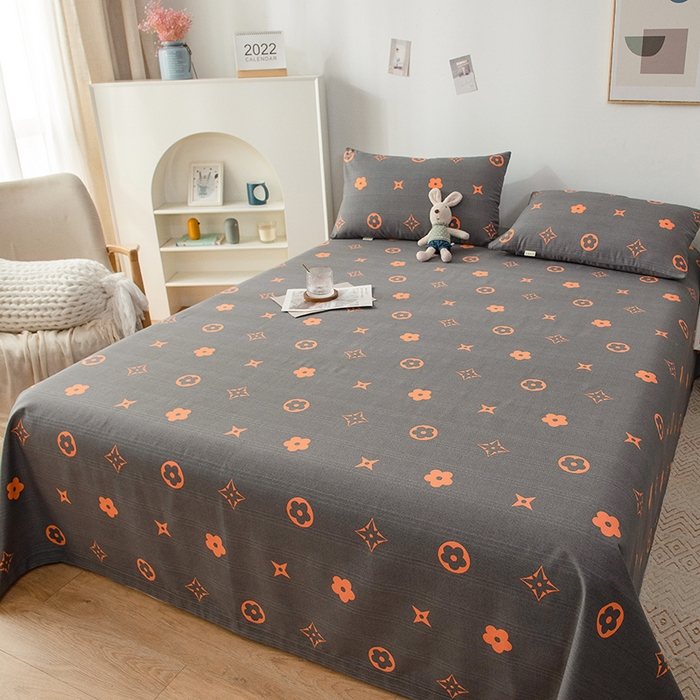 91家纺网 家纺一手货源 找家纺 芃成家纺 2024新款老粗布床单款 简约时尚