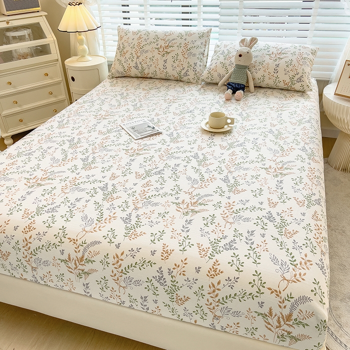 91家纺网 家纺一手货源 找家纺 芃成 2024新款老粗布床笠款 总2 悠悠花语