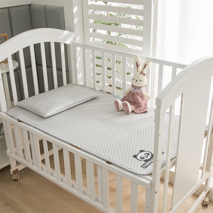 宅部落 2024年新款凉感豆豆幼儿园幼婴儿儿童凉席 酷熊-灰