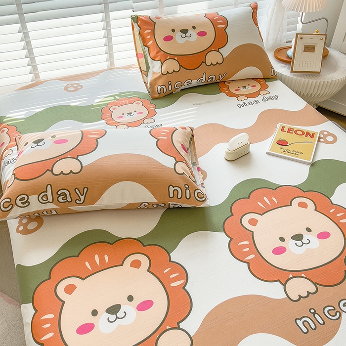 91家纺网 家纺一手货源 找家纺 芃成 2024新款老粗布床笠款 总1 丛林伙伴