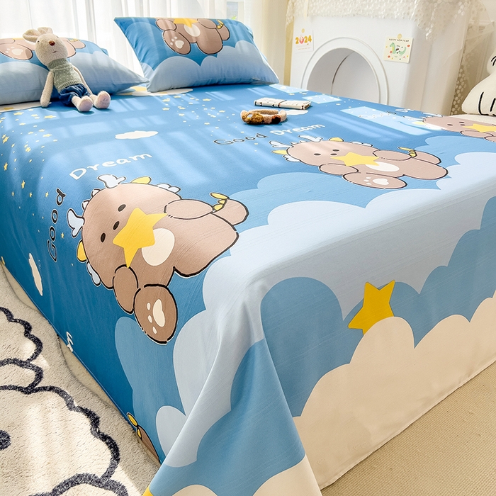 91家纺网 家纺一手货源 找家纺 芃成家纺 2024新款老粗布床单款 总2 星空猛兽