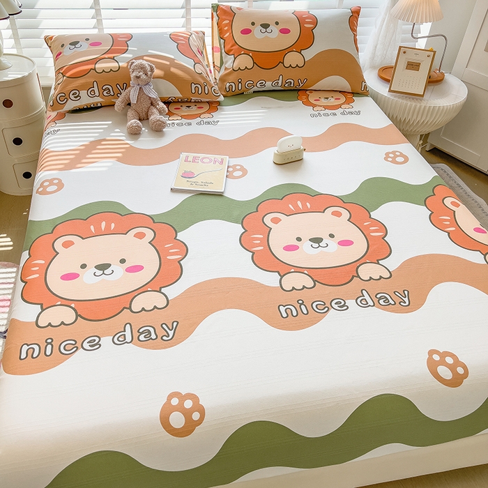 91家纺网 家纺一手货源 找家纺 芃成 2024新款老粗布床笠款 总1 丛林伙伴