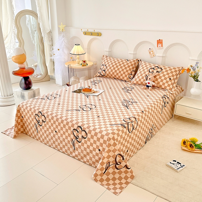 91家纺网 家纺一手货源 找家纺 卡普家居 2024新款全棉磨毛加厚四件套系列-单床单 南笙