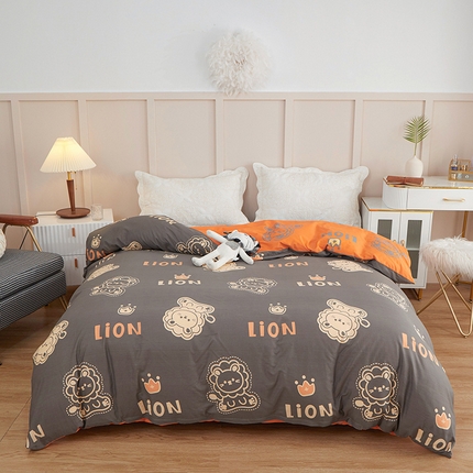 91家纺网 家纺一手货源 找家纺 （总）钰伶 简约全棉12868印花纯棉单被套（预留6厘米缩水）