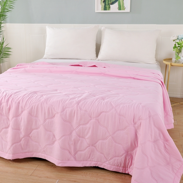 91家纺网 家纺一手货源 找家纺 水洗棉夏被夏凉被空调被超声波压花礼品直播供应链引流爆款 水洗棉-粉