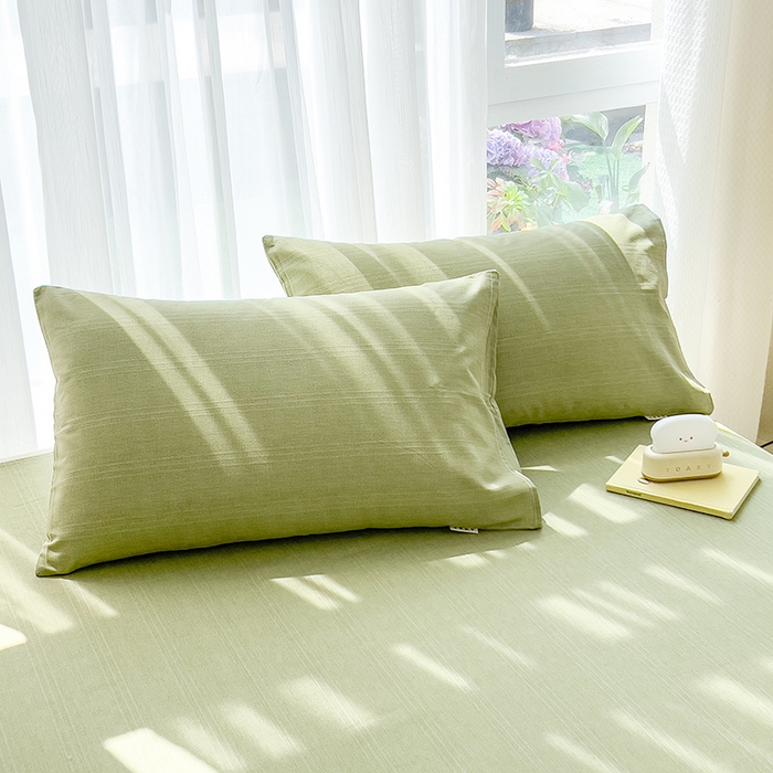 91家纺网 家纺一手货源 找家纺 芃成家纺 2024新款老粗布床单款 总2 牛油果绿