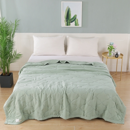 91家纺网 家纺一手货源 找家纺 水洗棉夏被夏凉被空调被超声波压花礼品直播供应链引流爆款 水洗棉-绿