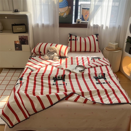 HL原创 2024新款全棉法式大豆被夏被 XB-魔法猫