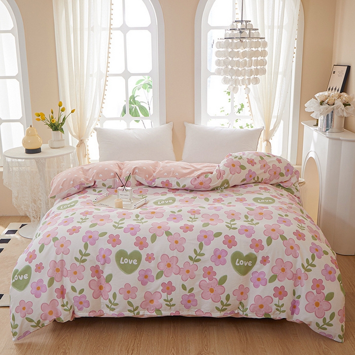 91家纺网 家纺一手货源 找家纺 （总）钰伶 简约全棉12868印花纯棉单被套（预留6厘米缩水）