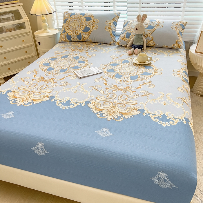 91家纺网 家纺一手货源 找家纺 芃成 2024新款老粗布床笠款 总1 春季物语