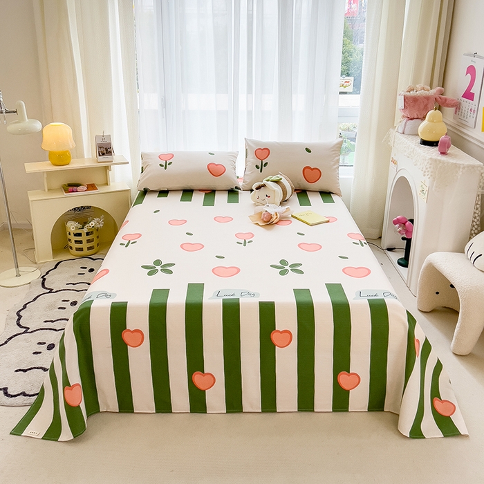 91家纺网 家纺一手货源 找家纺 芃成家纺 2024新款老粗布床单款 繁华里