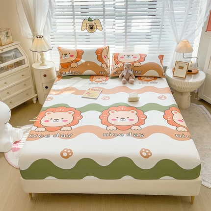 91家纺网 家纺一手货源 找家纺 芃成 2024新款老粗布床笠款 总1 丛林伙伴