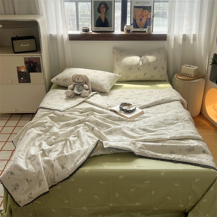 HL原创 2024新款全棉法式大豆被夏被 XB-栀子花开