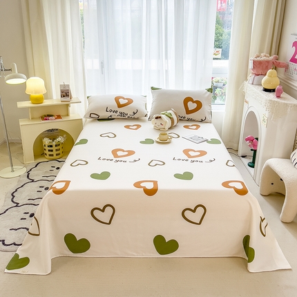 91家纺网 家纺一手货源 找家纺 芃成家纺 2024新款老粗布床单款 总2 甜心之约