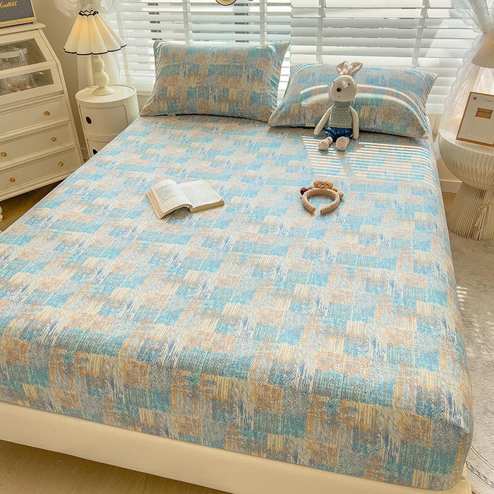 91家纺网 家纺一手货源 找家纺 芃成 2024新款老粗布床笠款 总1 焕彩