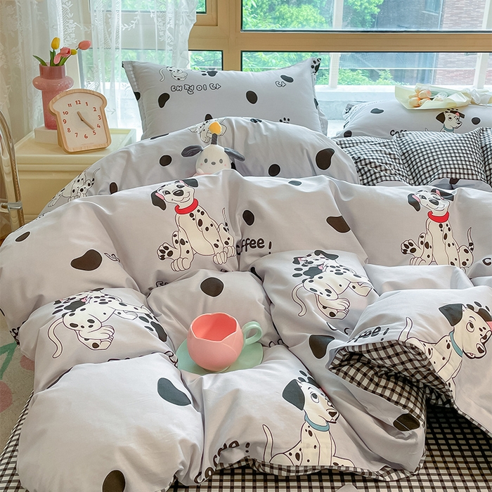 91家纺网 家纺一手货源 找家纺 金鑫汇家纺 2024新款全棉纯棉卡通印花四件套单品系列-单被套小可爱