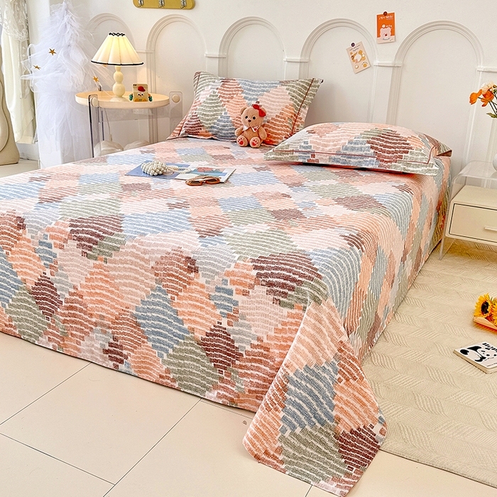 91家纺网 家纺一手货源 找家纺 卡普家居 2024新款全棉磨毛加厚四件套系列-单床单 贝加尔