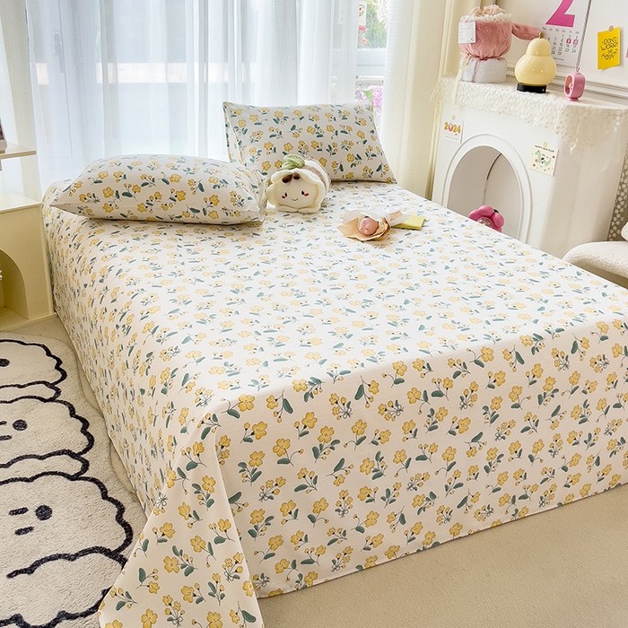 91家纺网 家纺一手货源 找家纺 芃成家纺 2024新款老粗布床单款 总2 水漾