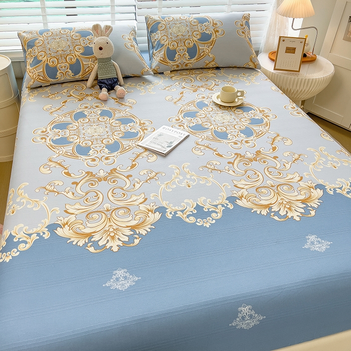 91家纺网 家纺一手货源 找家纺 芃成 2024新款老粗布床笠款 总1 春季物语